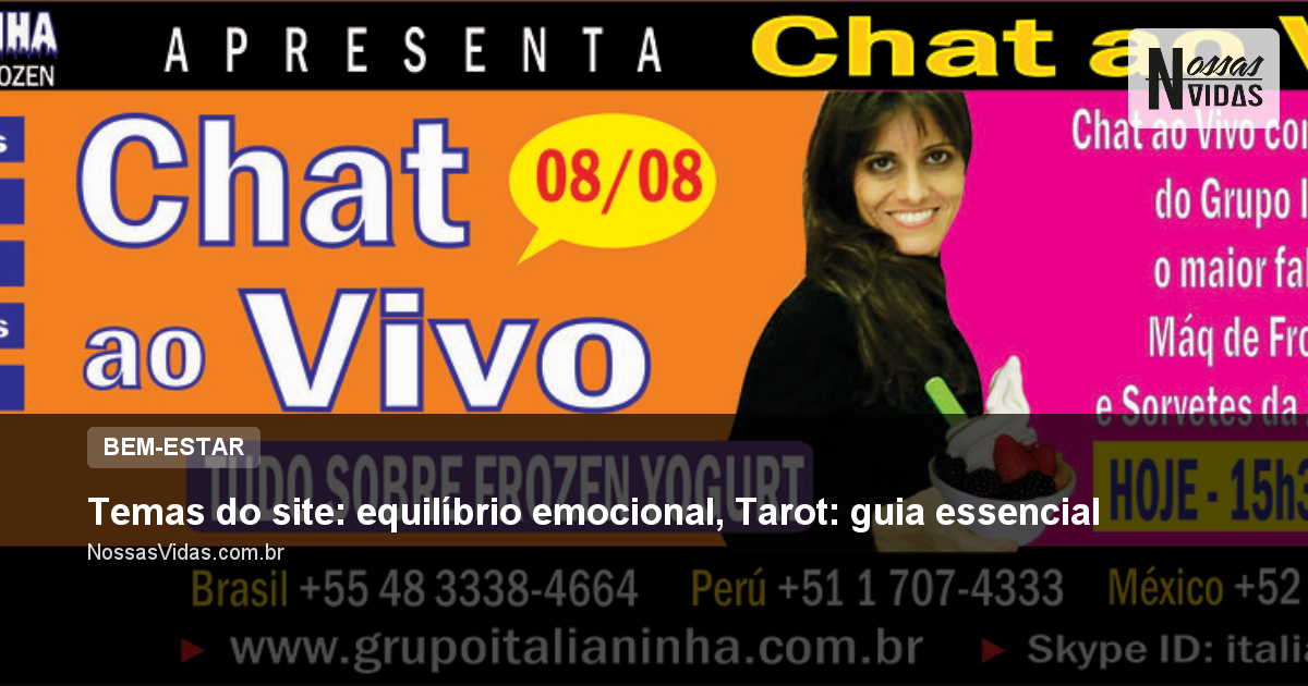 Temas do site: equilíbrio emocional, Tarot: guia essencial