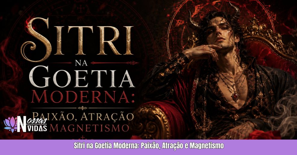 Sitri na Goetia Moderna: silhueta em meditação com brilho dourado no peito
